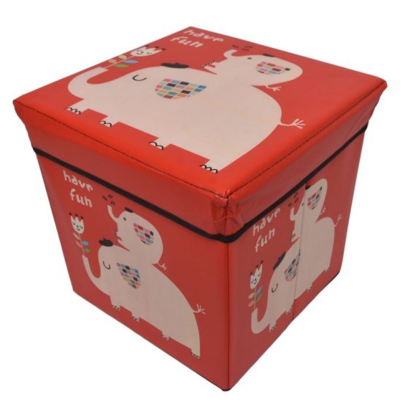 GRACE PAK RED KIDS STORAGE BOX AND OTTOMAN