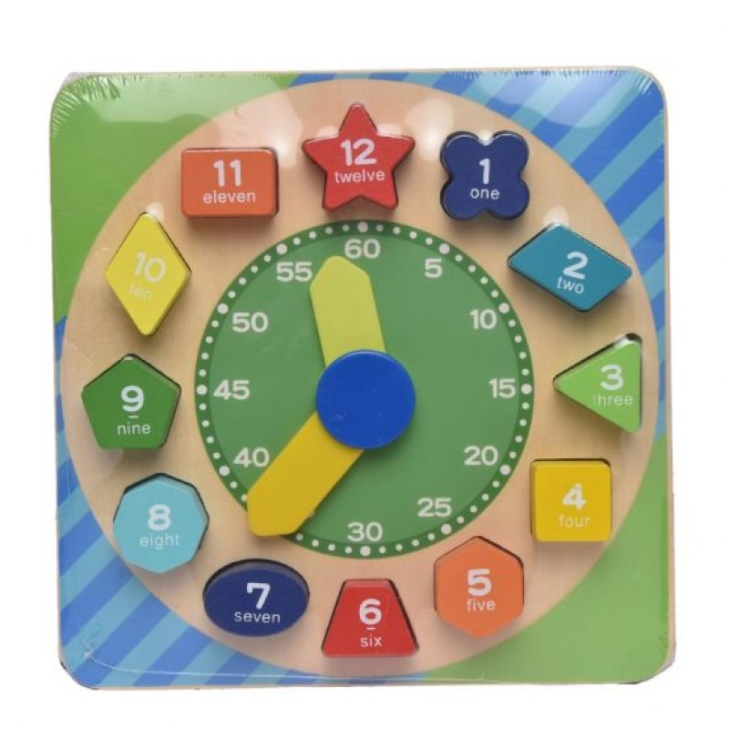 GRACE PAK KIDS WOODEN DIGITAL BLOCKS CLOCK