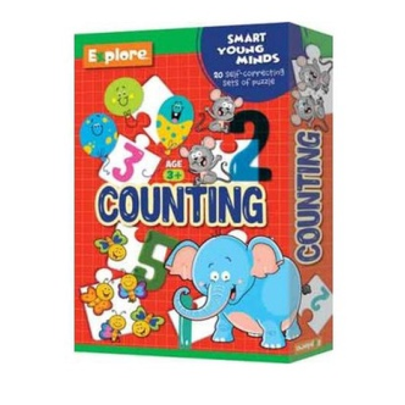 COUNTING EDUCATION PUZZLE, 20 SELF CORRECTING SETS OF PUZZLE