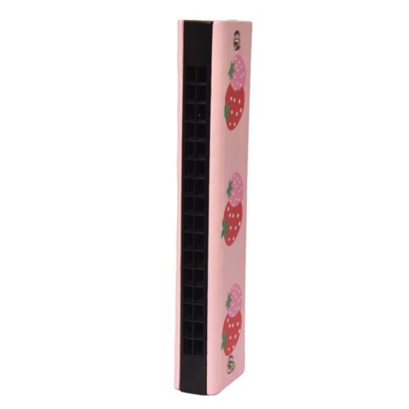 GRACE PAK CHILDREN CARTOON WOODEN PINK HARMONICA