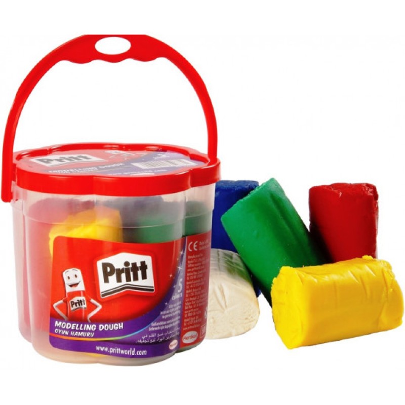 PRITT PLAY DOUGH 500G 5 ASSORTED COLOURS