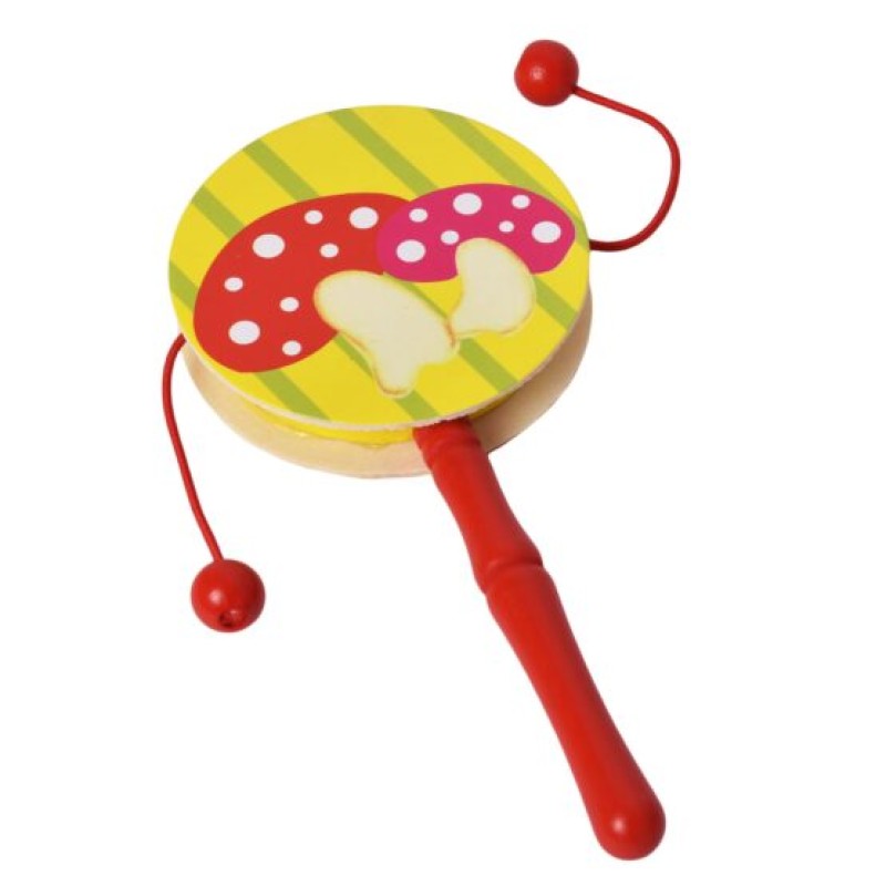 GRACE PAK INFANT WOODEN  RATTLE DRUM TOY 