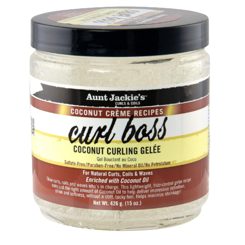 AUNT JACKIE`S CURLS BOSS COCONUT CURLING HAIR STYLING GEL 426G