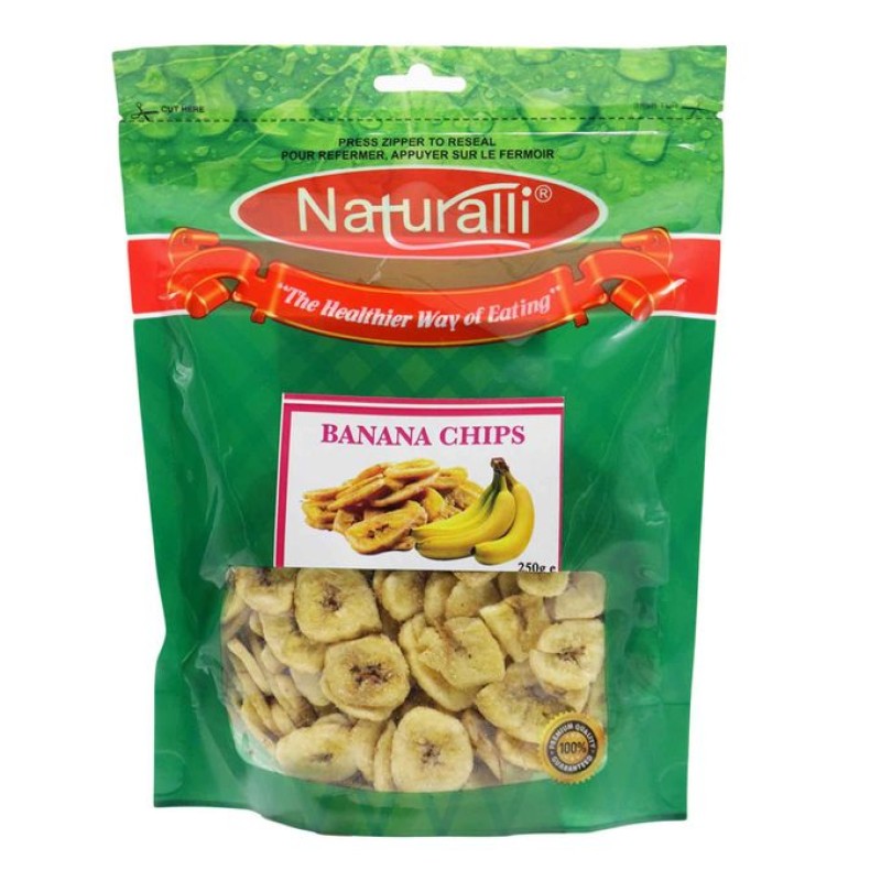 NATURALLI DRIED BANANA CHIPS 250G 