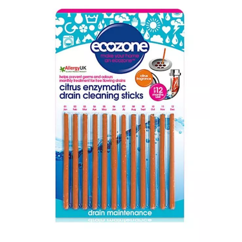 ECOZONE ENZYMATIC DRAIN CLEANING STICKS 12