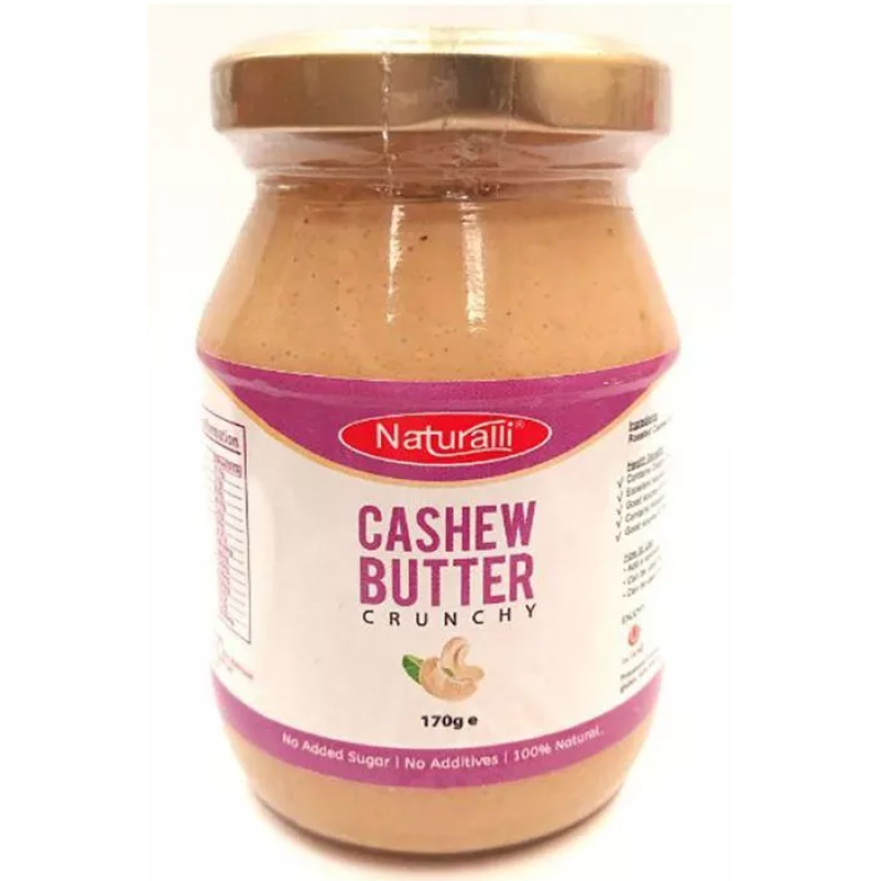 NATURALLI CASHEW NUT BUTTER CRUNCHY 170G