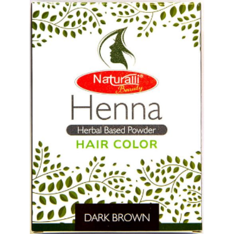 NATURALLI HENNA HAIR COLOR DARK BROWN 60G