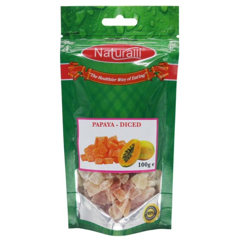 NATURALLI DRIED DICED PAPAYA 100G