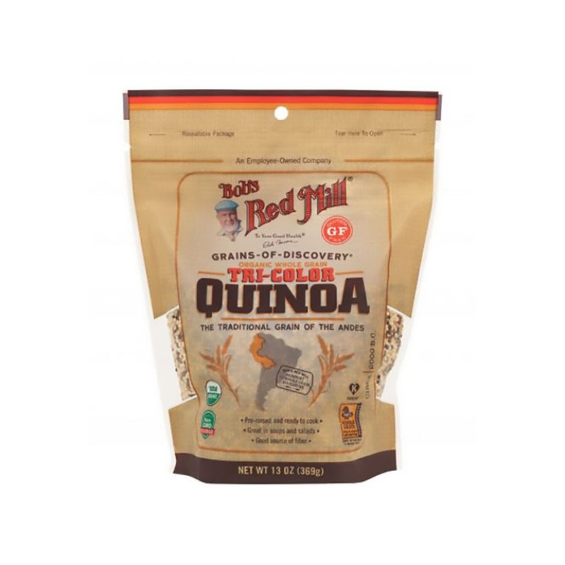 BOB'S REDMILL GLUTEN-FREE ORGANIC WHOLE GRAIN TRI-COLOR QUINOA 369GM