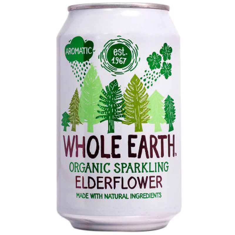 WHOLE EARTH ORGANIC SPARKLING ELDERFLOWER 330ML