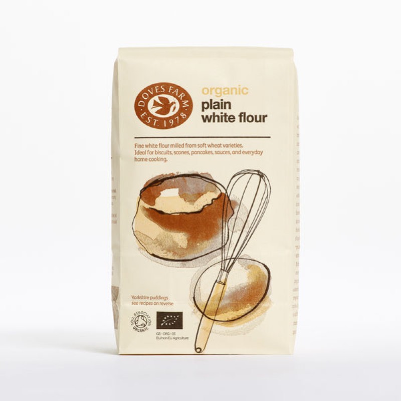 DOVES ORGANIC PLAIN WHITE FLOUR 1KG	