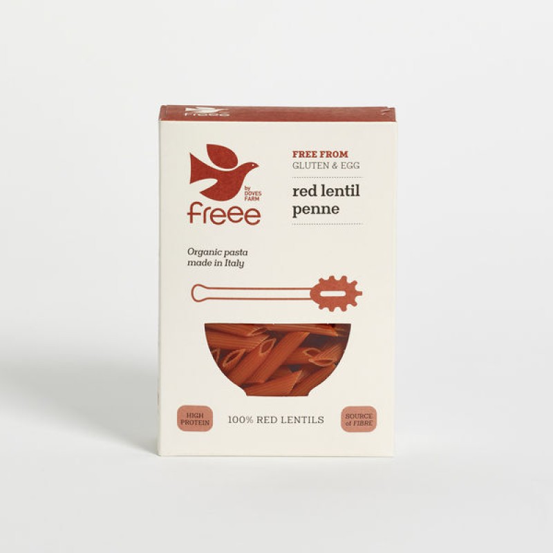 DOVES GLUTEN-FREE ORGANIC RED LENTIL PENNE PASTA 250G