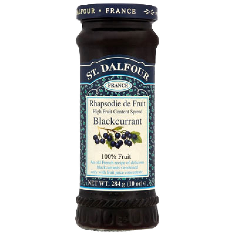 ST DALFOUR BLACKCURRANT JAM 284G