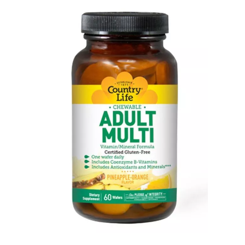 COUNTRY LIFE ADULT MULT VITAMIN CHEWABLE FORMULA 60’S