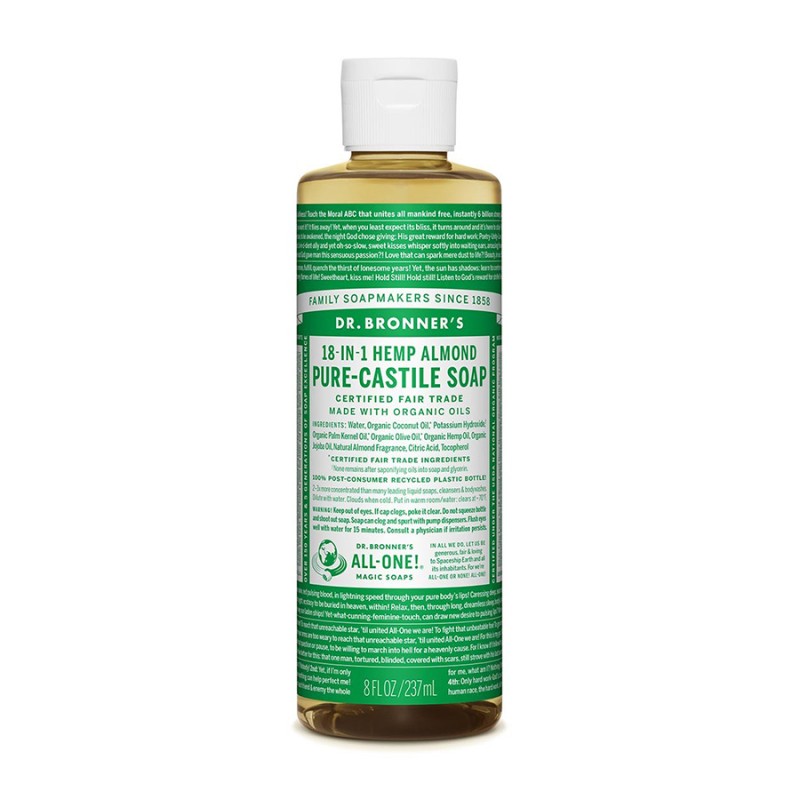 DR BRONNER’S ALMOND PURE CASTILE LIQUID SOAP 237ML