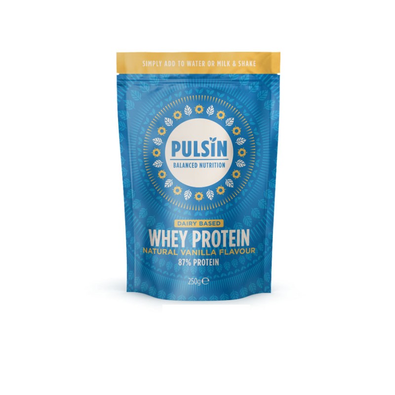 PULSIN POWDER  WHEY PROTEIN VANILLA FLAVOUR 250G