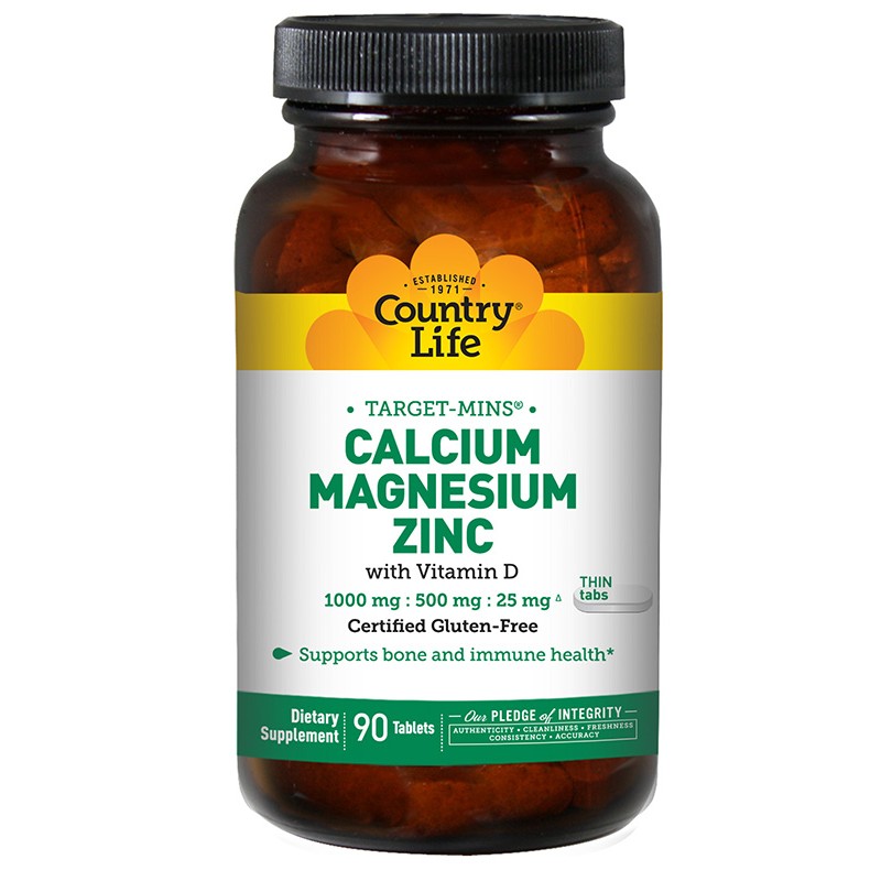 COUNTRY LIFE TARGET CALCIUM MAGNESIUM ZINC 90 TABS