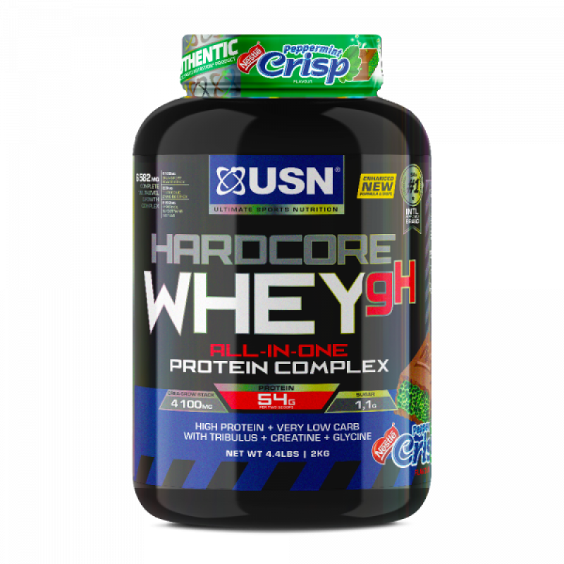 USN HARDCORE WHEY GH PEPPERMINT FLAVOUR 2KG FOR MUSCLE GAIN