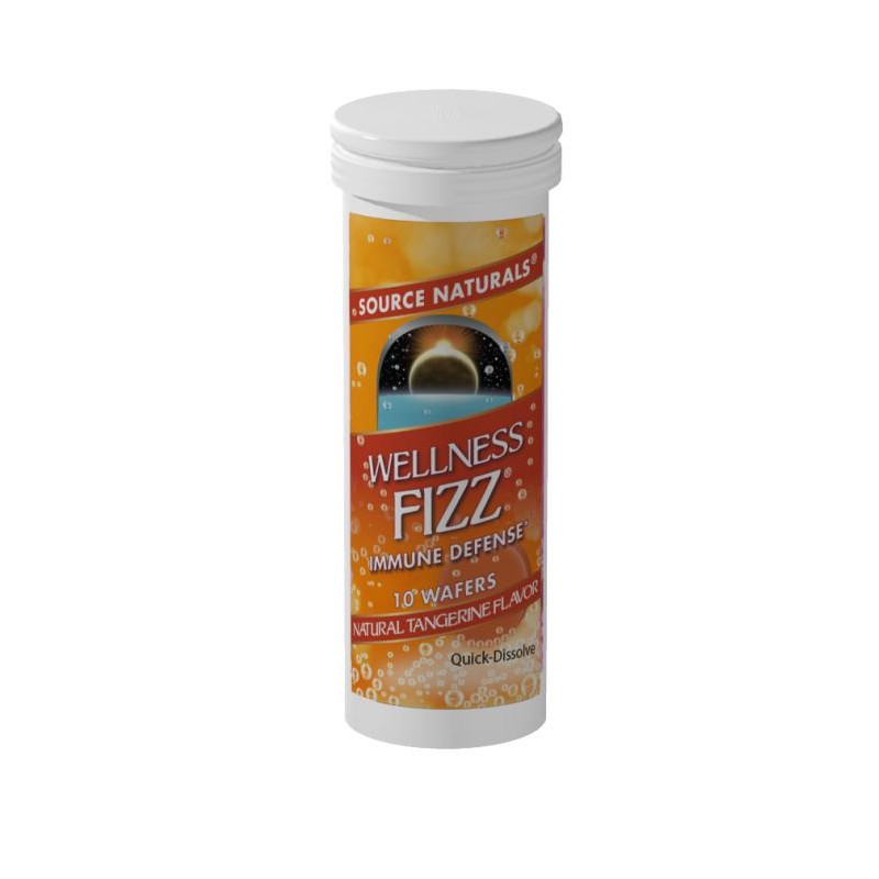 SOURCE NATURALS WELLNESS FIZZ TANGERINE 10 WAFERS