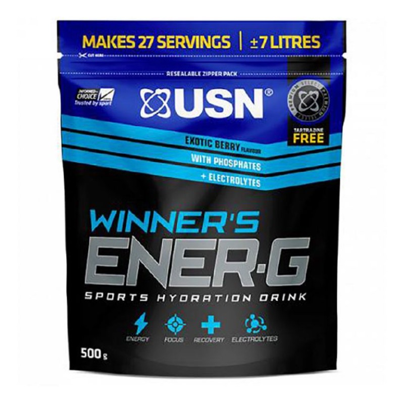 USN SPORTS ENER-G NAARTJE SPORTS HYDRATION DRINK (EXOTIC BERRY) 500GM