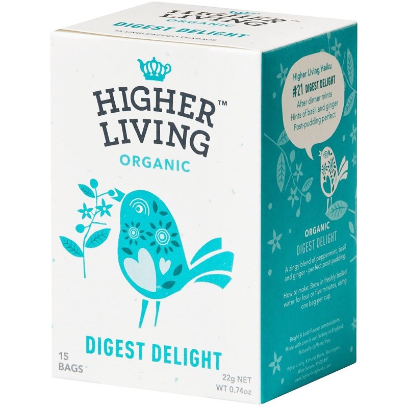 HIGHER LIVING ORGANIC DIGEST DELIGHT TEA 15’S