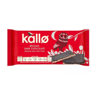 KALLO BELGIAN DARK CHOCOLATE ORGANIC RICE CAKE THINS 90GM