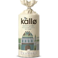 KALLO ORGANIC LIGHTLY SALTED WHOLEGRAIN LOW FAT RICE CAKES NO.1 130G