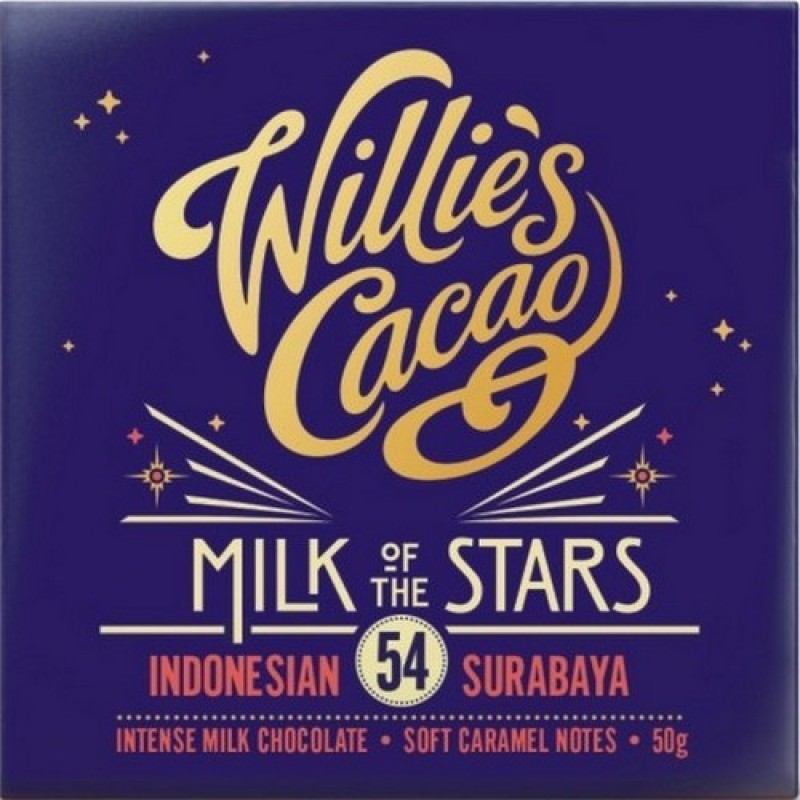 Willies Cacao Milk Of The Stars-indonesian Surabaya Milk Chocolate 54% 50g