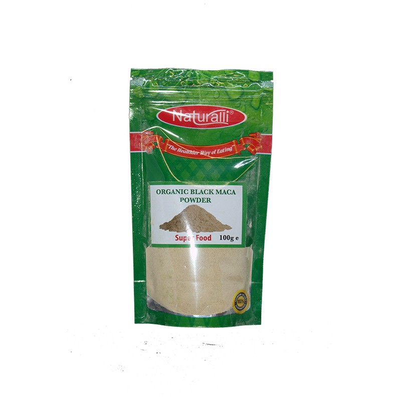 NATURALLI ORGANIC BLACK MACA POWDER 100GM