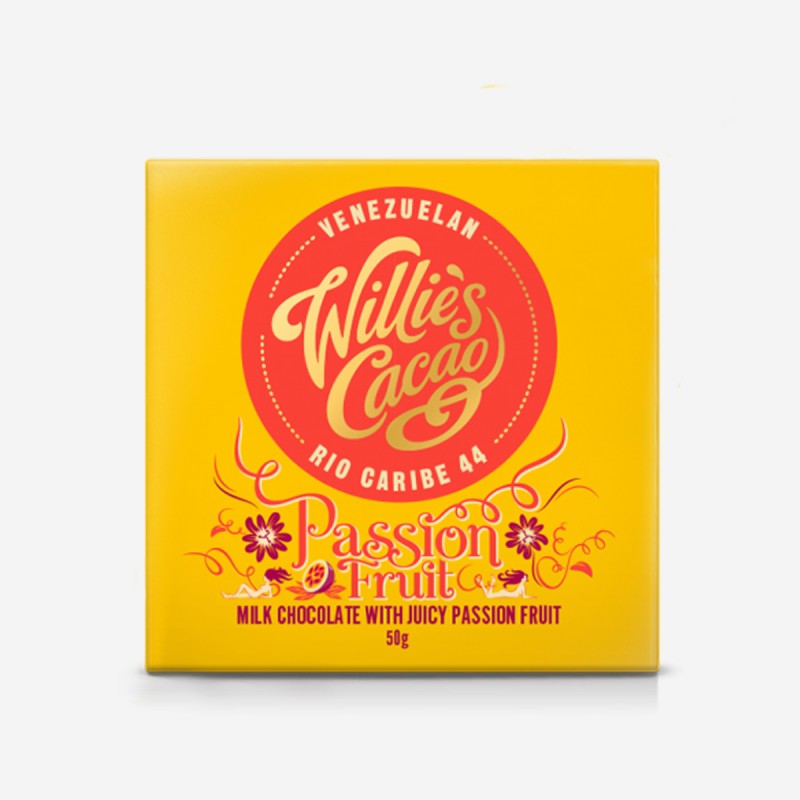 Willies Cacao Venezuelan Rio Caribe-passion Fruit Milk Chocolate 44% 50g