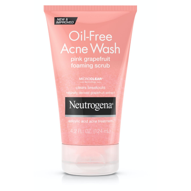 NEUTROGENA OIL-FREE ACNE FREE PINK GRAPEFRUIT FOAMING SCRUB 124ML