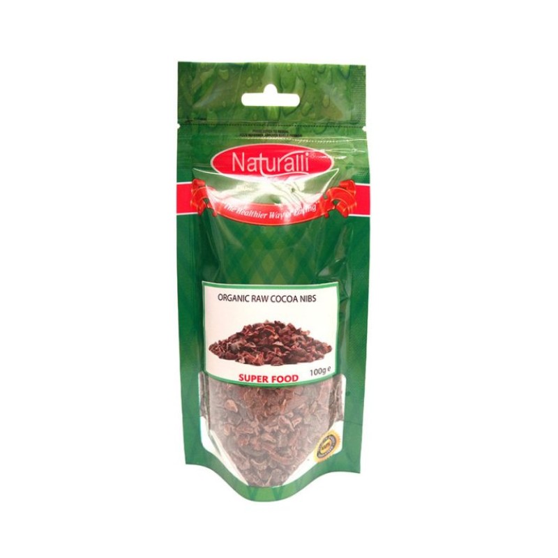 NATURALLI ORGANIC RAW COCOA NIBS 100G