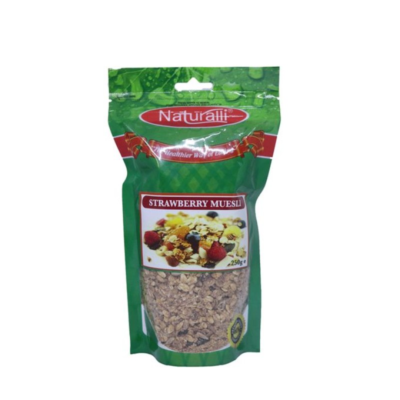 NATURALLI STRAWBERRY MUESLI 500G