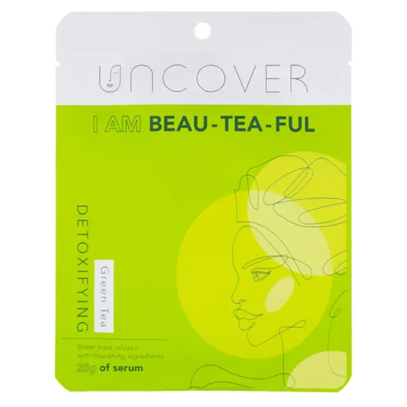 UNCOVER GREEN TEA DETOXIFYING SHEET MASK 25G