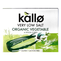 KALLO ORGANIC VEGETABLE STOCK CUBES LOW SALT 60GM (6 STOCK CUBES)