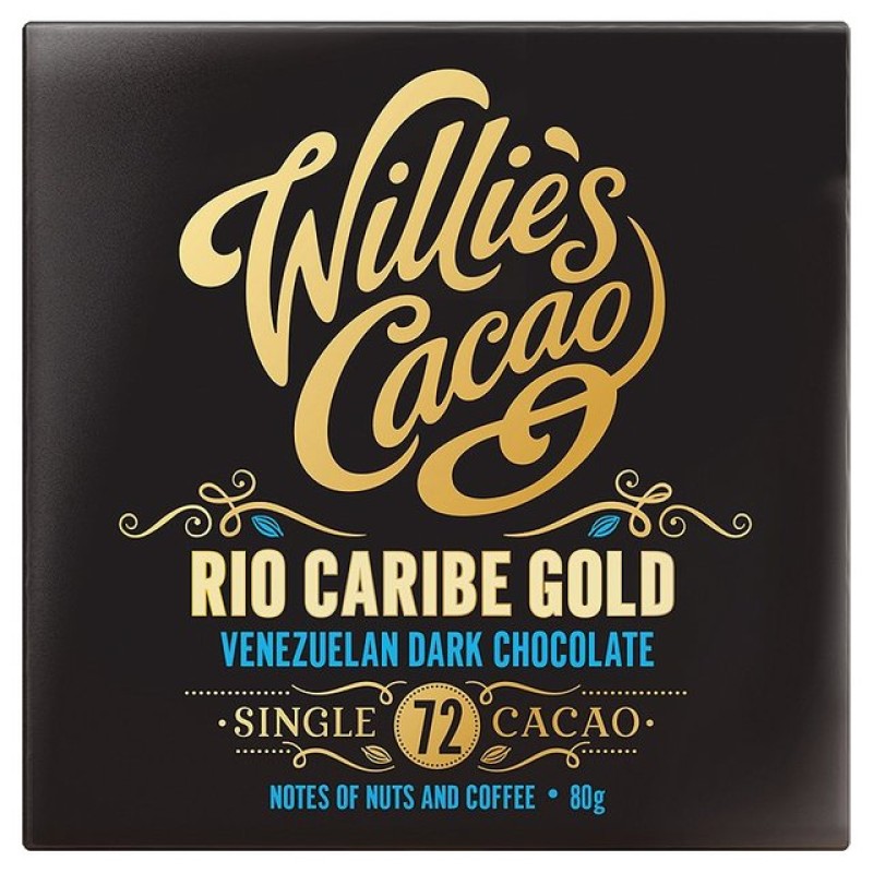 Willies Cacao Rio Caribe Gold-venezuelan Dark Chocolate 72% 50g