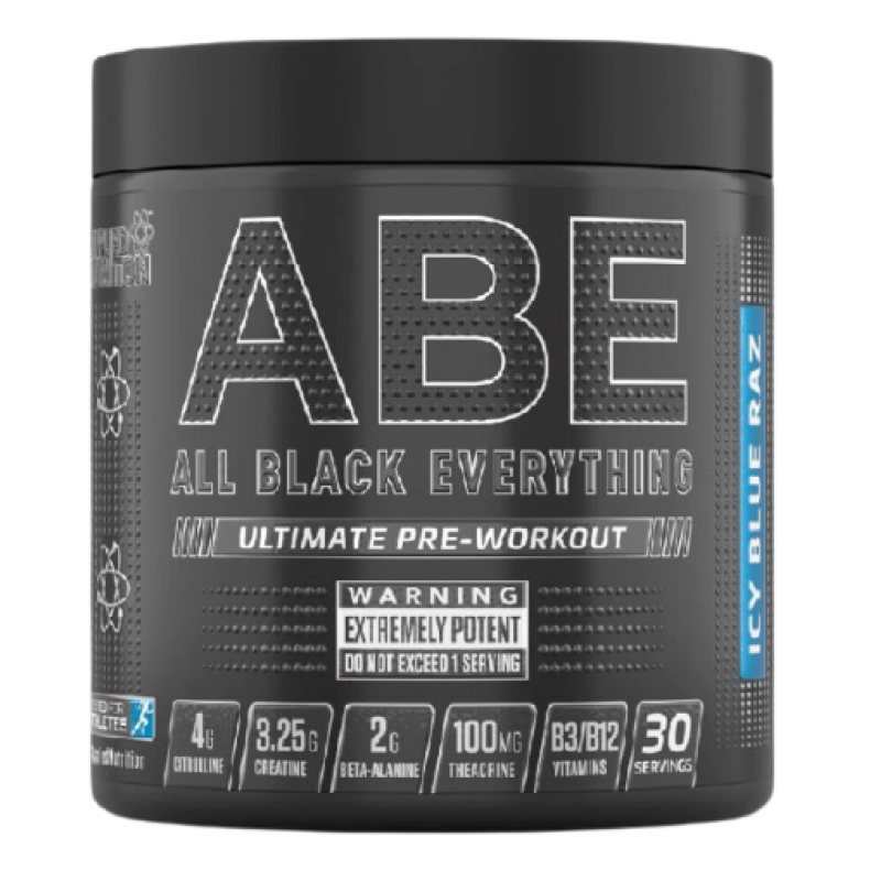 APPLIED NUTRITION ABE PRE-WORKOUT ICY BLUE RAZ FLAVOUR 30 SERVINGS 315G