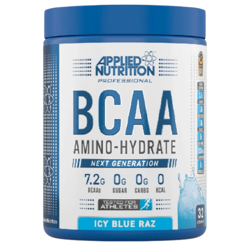 APPLIED NUTRITION BCAA AMINO HYDRATE ICY BLUE RAZ FLAVOUR 32 SERVINGS 450G