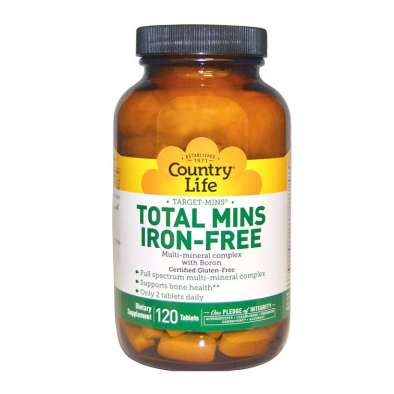 COUNTRY LIFE TOTAL MINS IRON-FREE 120’S