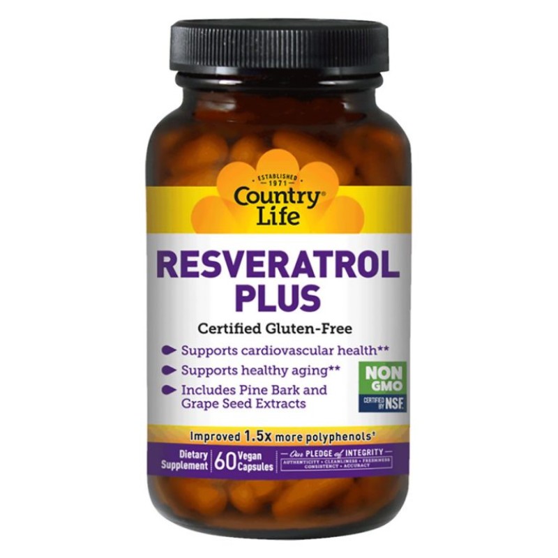 COUNTRY LIFE RESVERATROL PLUS 60'S