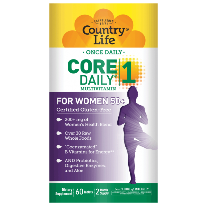 COUNTRY LIFE CORE DAILY 1 MULTI-VITAMIN WOMEN 50+ 60 TABLETS