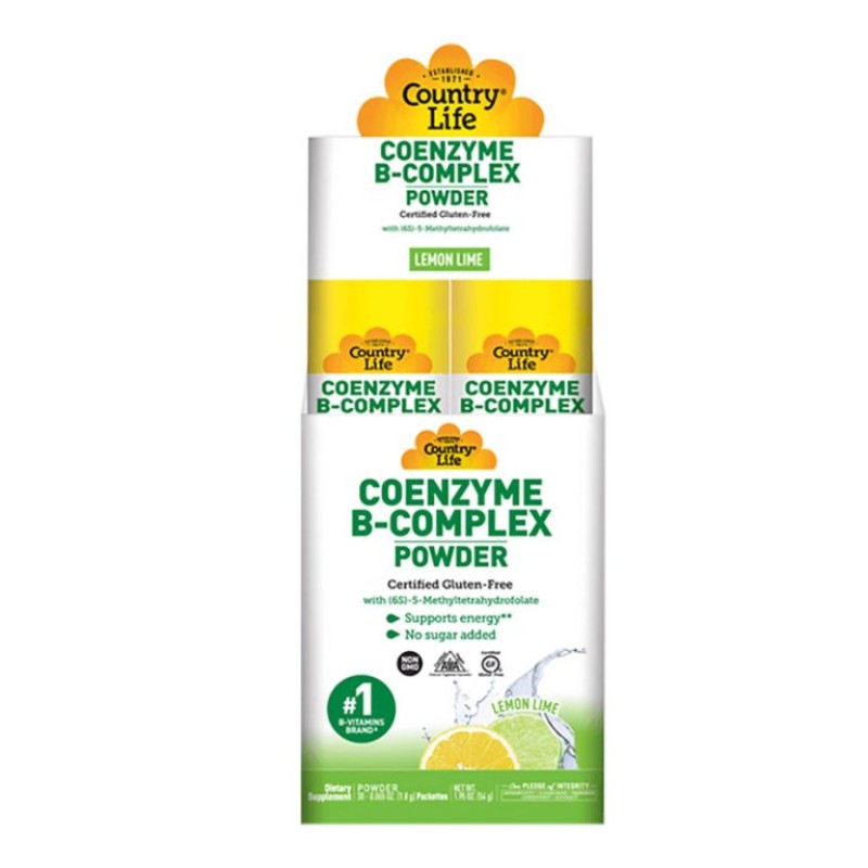 COUNTRY LIFE COENZYME B-COMPLEX POWDER LEMON 55G (1.95OZ)