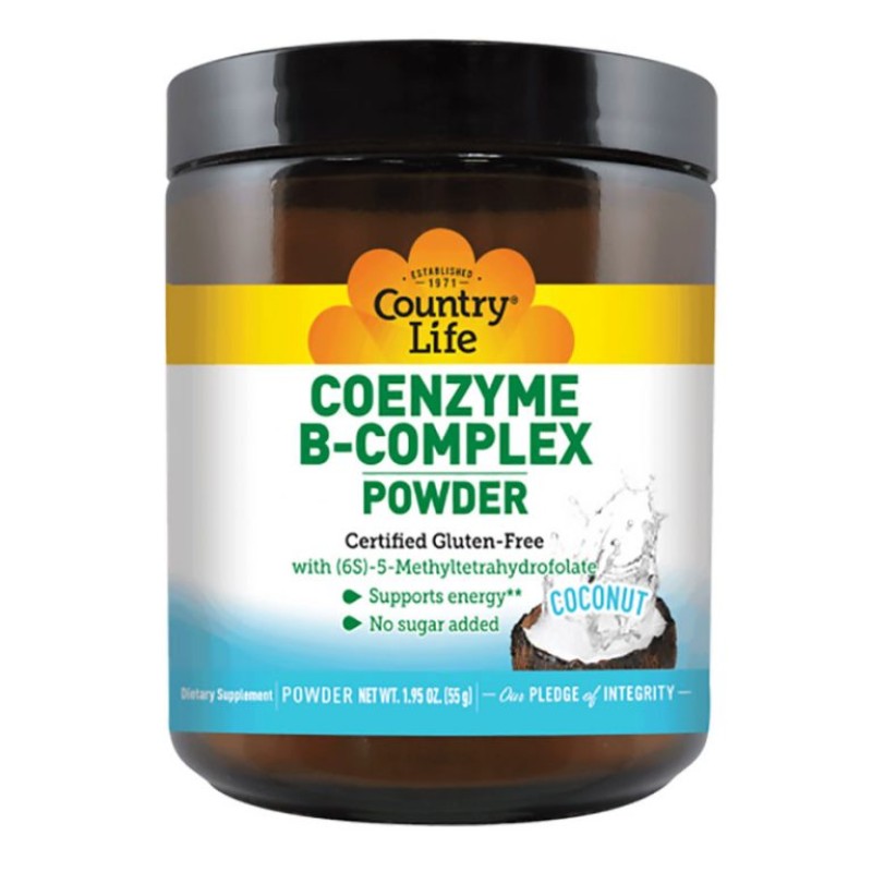 COUNTRY LIFE COENZYME B-COMPLEX POWDER COCONUT 55G (1.95OZ)