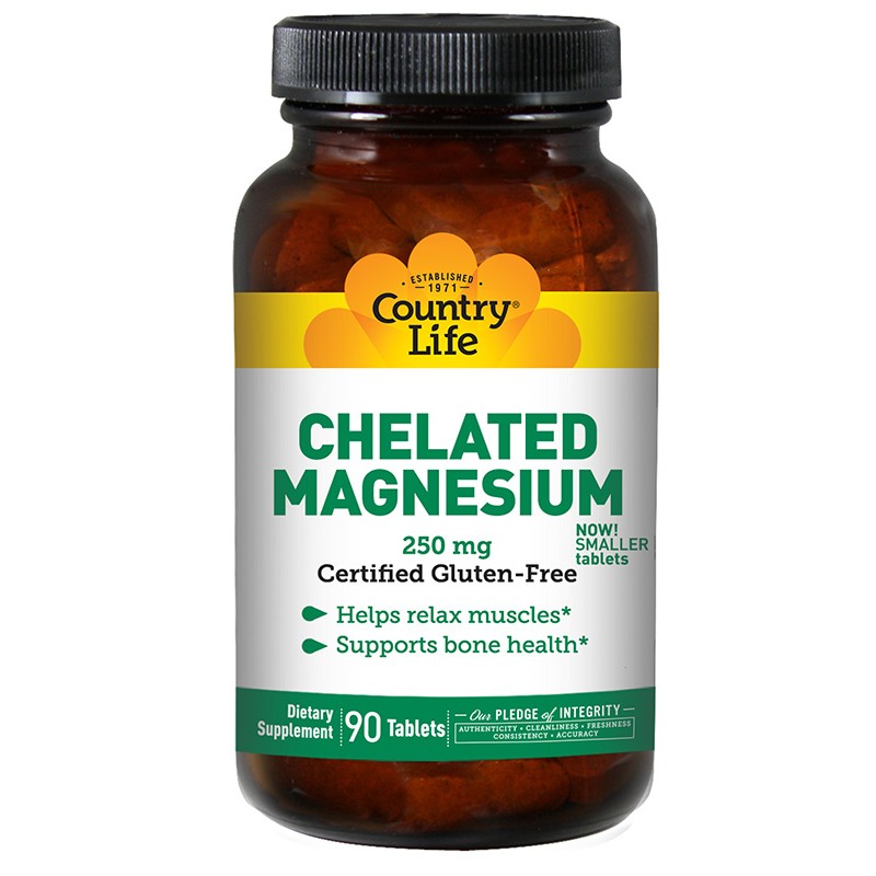 COUNTRY LIFE CHELATED MAGNESIUM 250MG 90’S