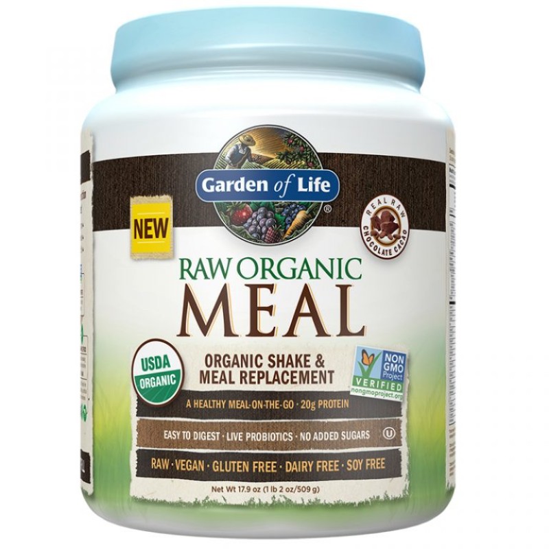 GARDEN OF LIFE RAW ORGANIC MEAL CHOC CACAO FLAVOUR 509G