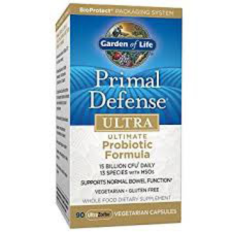 GARDEN OF LIFE PRIMAL DEFENCE ULTRA PROBIOTIC FORMULA 15 BILLION 60CAPS