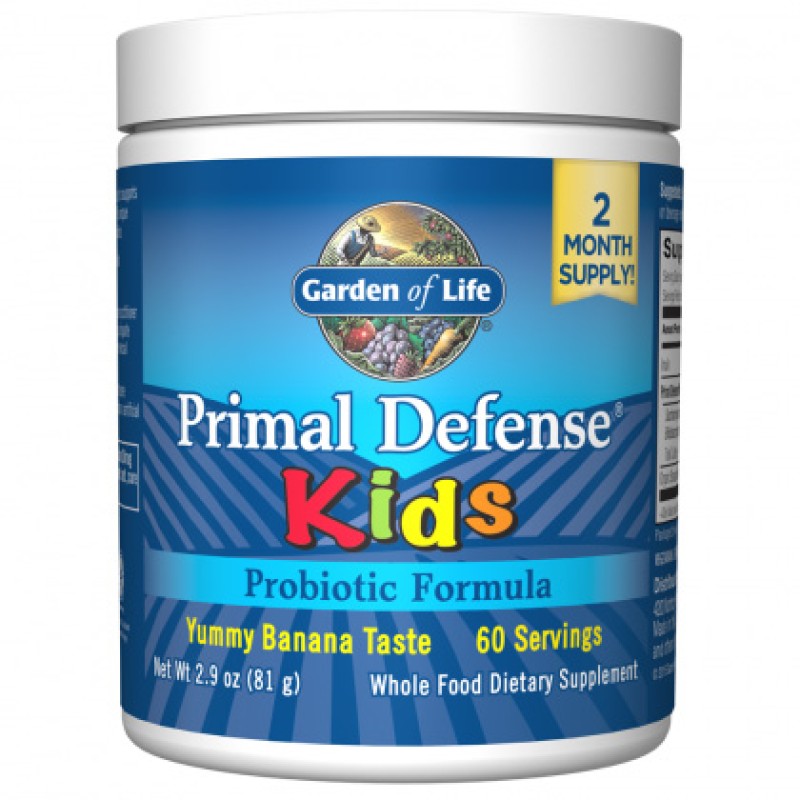 GARDEN OF LIFE PRIMAL DEFENCE KIDS PROBIOTIC FORMULA BANANA FLAVOUR 81G