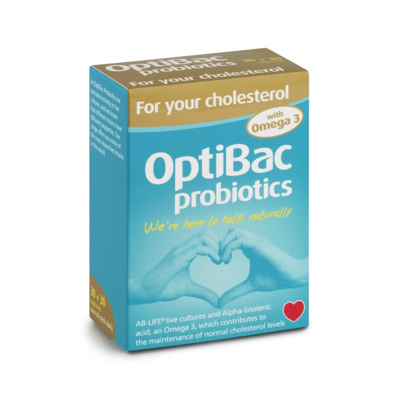 OPTIBAC PROBIOTICS CHOLESTEROL WITH OMEGA3 30+30'S