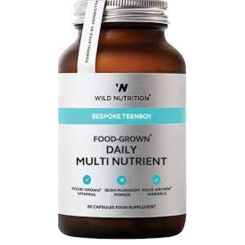 WILD NUTRITION BESPOKE TEENBOY FOOD-GROWN DAILY MULTI NUTRIENT 60'S