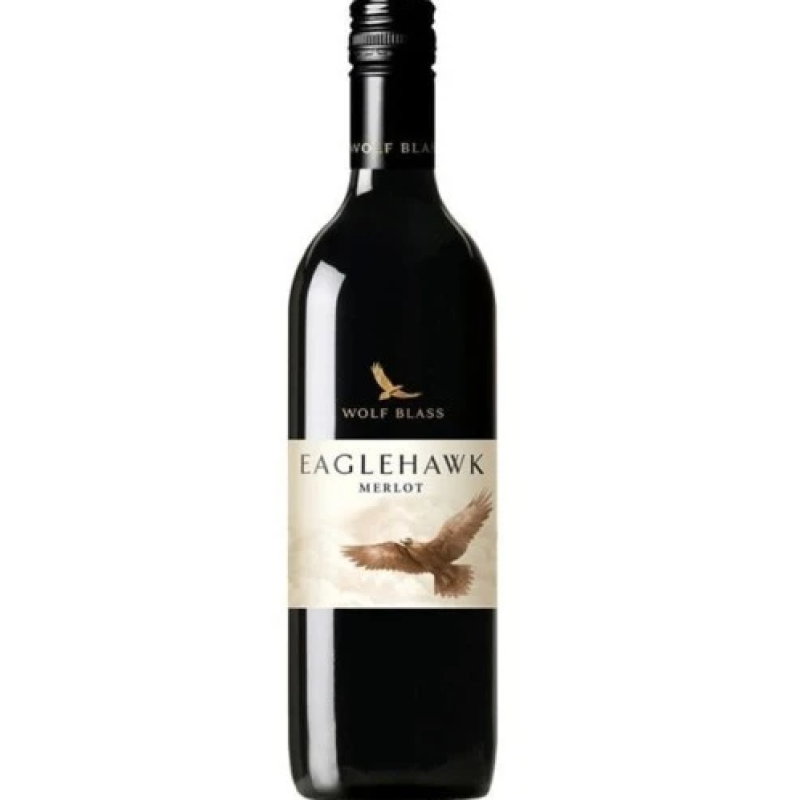 WOLF BLASS EAGLEHAWK MERLOT RED WINE 750ML